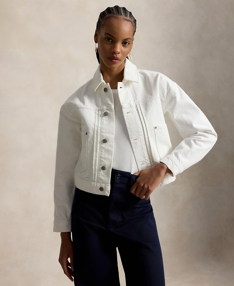 Polo Ralph Lauren Women's Spread Collar Long-Sleeve Trucker Denim Jacket
