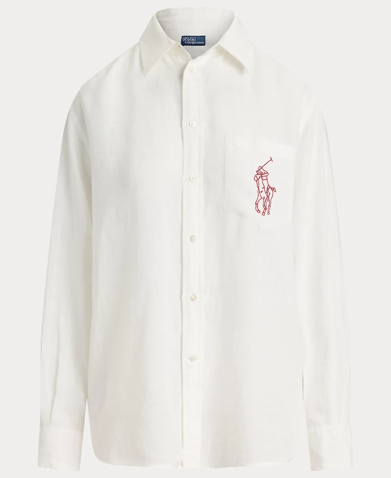 Polo Ralph Lauren Women's Point Collar Long-Sleeve Shirt