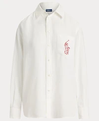 Polo Ralph Lauren Women's Point Collar Long-Sleeve Shirt