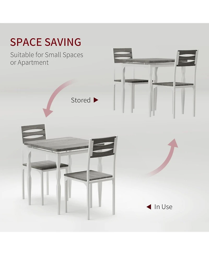 gaomon Dining Table Set for 2 Dining Table and Chairs Set of 2 3 Piece Dining Table Set with Spiral Table Legs for Small Spaces Kitchen Apartment