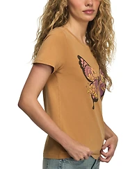 Lucky Brand Women's Spiritual Butterfly Classic Crew Neck T-Shirt