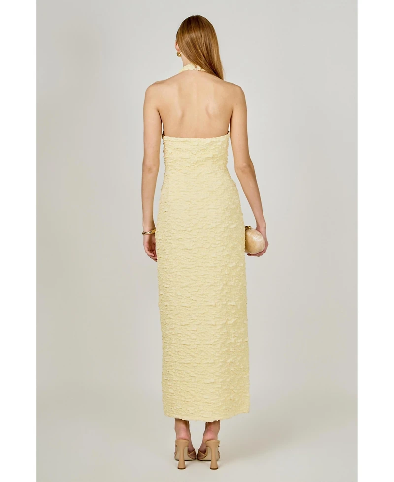 endless rose Women's Strechy Halter Neck Midi Dress