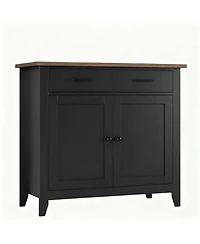 Yigii Farmhouse Buffet Cabinet with 2 Drawers and Doors