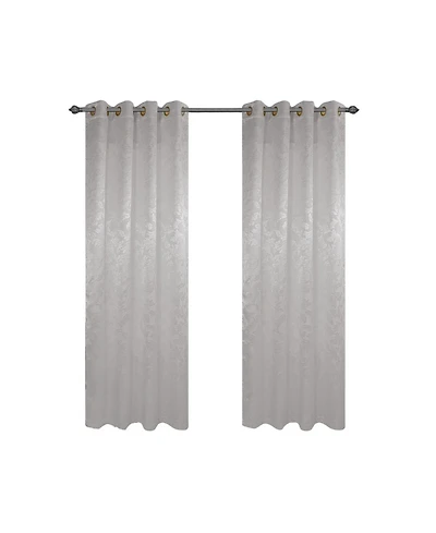 Olivia Gray 100% Polyester 200 Gsm Dyson Embossed Blackout Grommet Curtain Panel