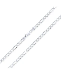Bling Jewelry Classic Solid 5.5MM Heavy .925 Sterling Silver Figaro Link Chain Necklace