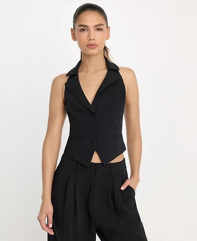 Good American Women's Halter Neck Vest, Regular & Plus