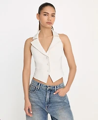 Good American Women's Halter Neck Vest, Regular & Plus