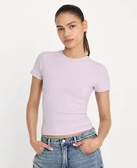 Good American Women's Super Stretch Crewneck T-Shirt, Regular & Plus