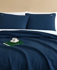 Lacoste Home Croc Scale Cotton 3-Pc. Quilt Set, King