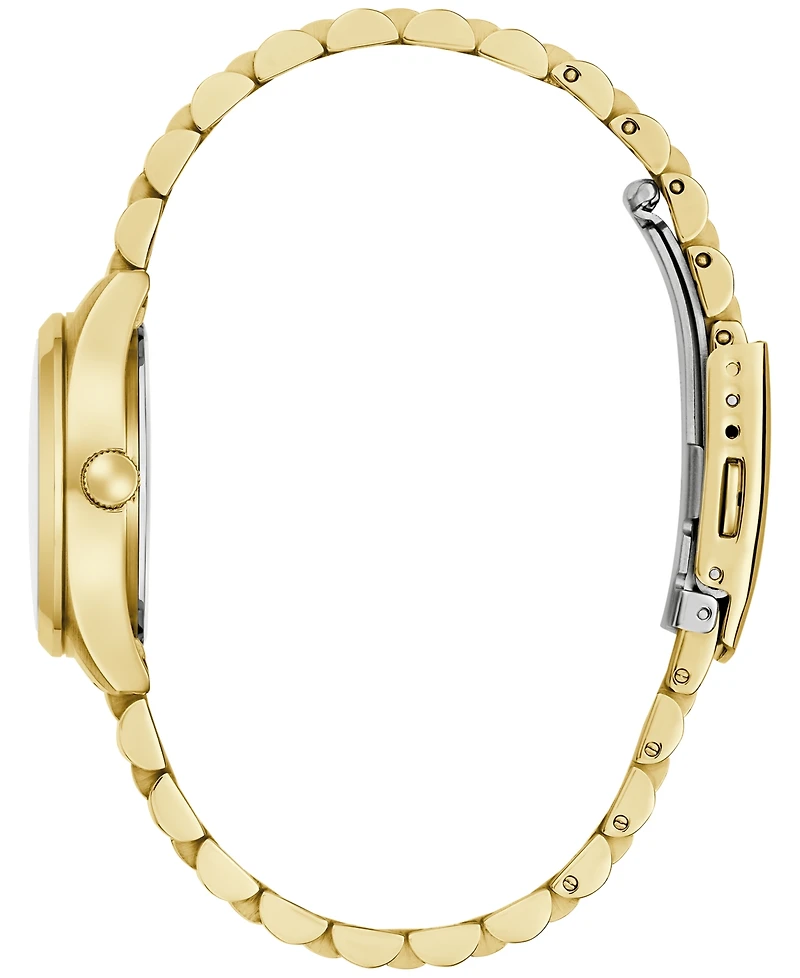 Caravelle Women's Classic Dress Gold-Tone Stainless Steel Bracelet Watch, 28mm