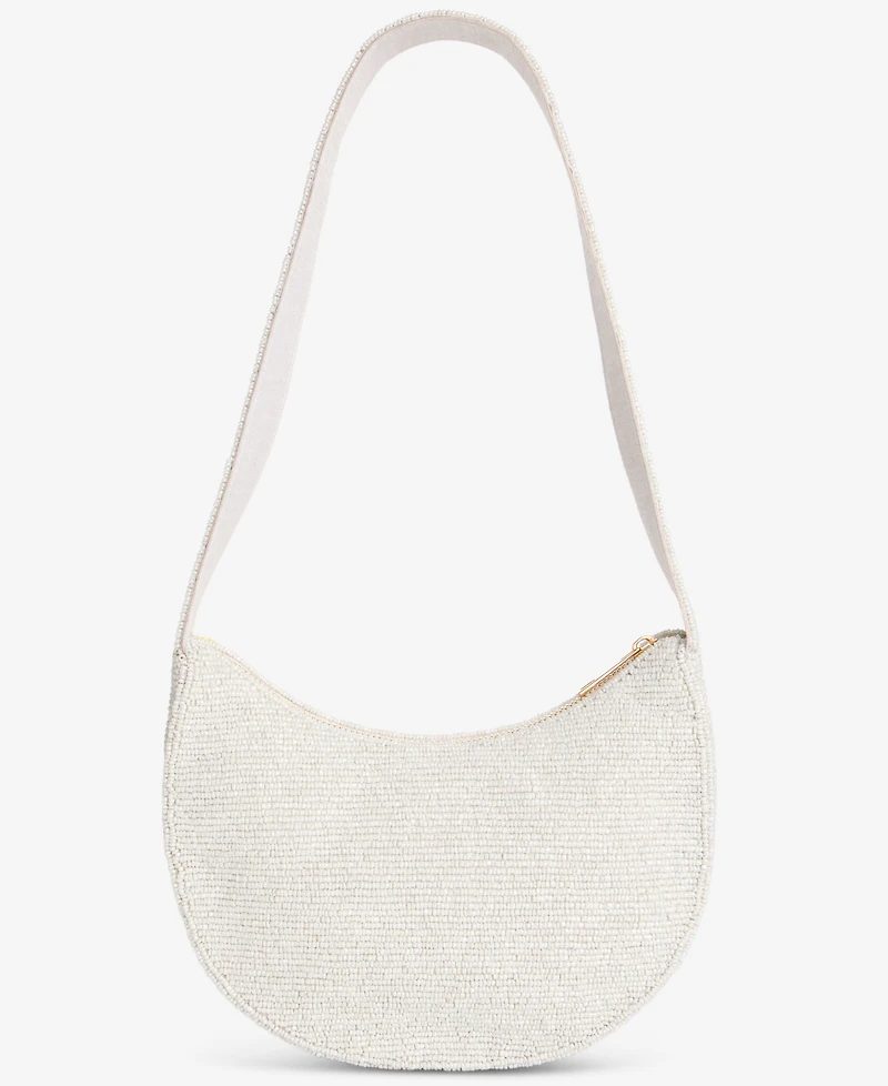 On 34th Beaded Half Moon Shoulder Bag, Macy's Exclusive