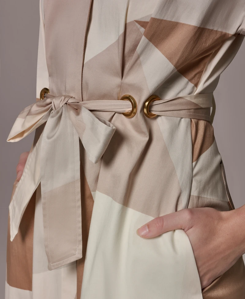 Donna Karan New York Women's Collared Neck Shirt Dress