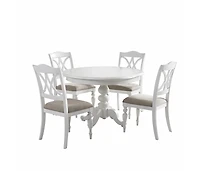 Liberty Furniture Industies Summer House 5 Piece Pedestal Table Set in Poplar/Pine Solids w/ Wood Products