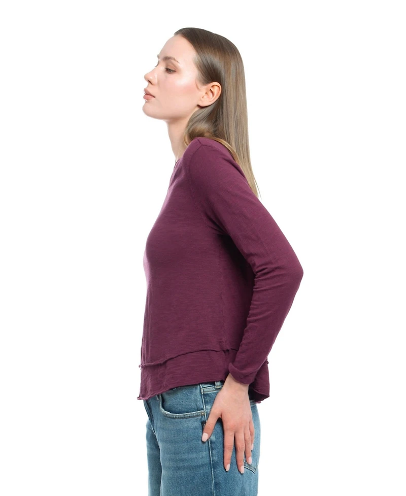 Wilt Clothing Women's Long Sleeve Mock Layer Tee