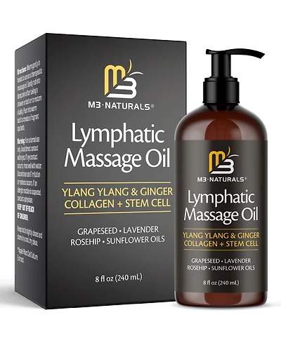 M3 Naturals - Ylang Ylang and Ginger Massage Lotion Infused with Collagen Stem Cell and Natural Essential Oils