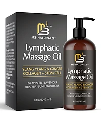 M3 Naturals - Ylang Ylang and Ginger Massage Lotion Infused with Collagen Stem Cell and Natural Essential Oils
