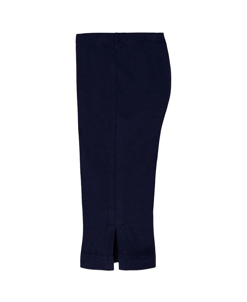 Kids Headquarters Girls' 2T-6X Popcorn Knit Pleated Tunic and Capri Leggings, 2-Piece Set