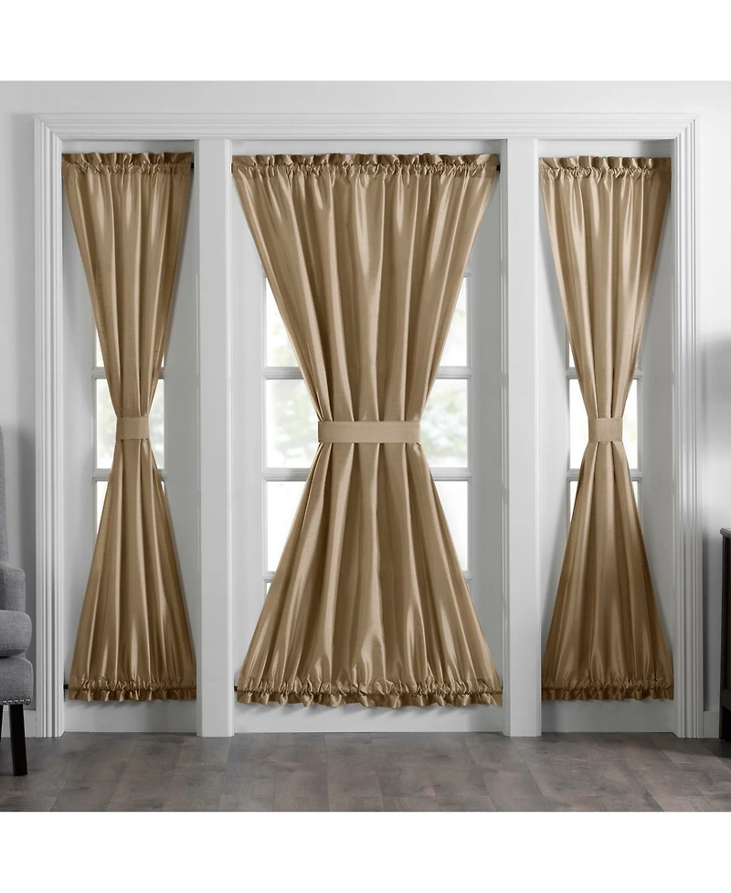 Elrene Home Fashions Colette Faux Silk French Door Window Panel