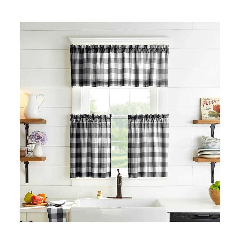 Elrene Home Fashions Farmhouse Living Buffalo Check Window Valance