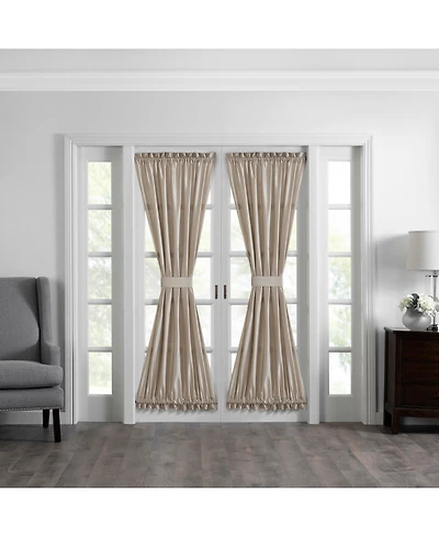 Elrene Home Fashions Colette Faux Silk French Door Window Panel