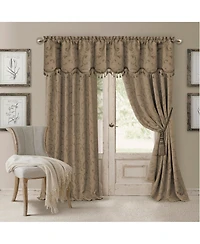 Threadmade Mia Jacquard Scroll Blackout Window Curtain