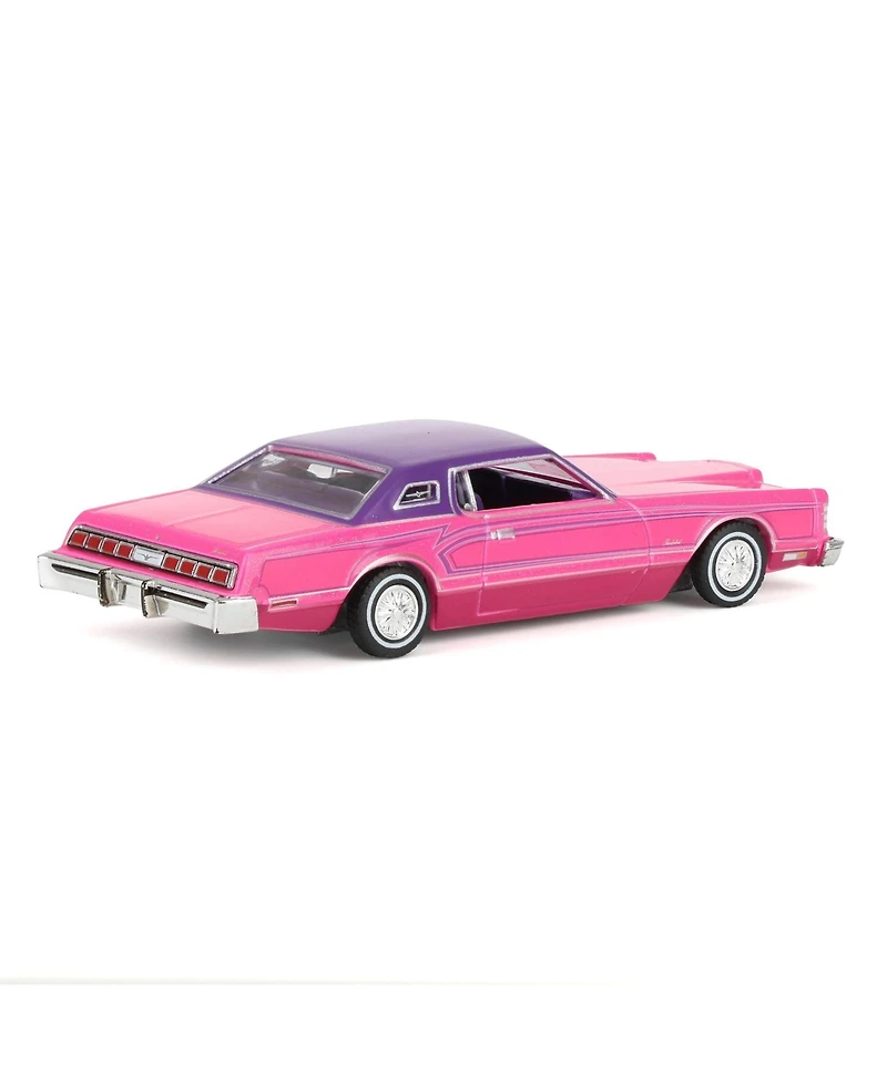 Greenlight Collectibles GreenLight 1/64 1975 Ford Thunderbird Lowrider, Pink with Pinstripes, California Lowriders Series 7 63080-e