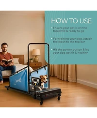 Lifepro PawRunner Compact Dog Treadmill – Indoor Pet Fitness Machine for Small & Medium Dogs up to 130 lbs – Durable Treadmill for Canin