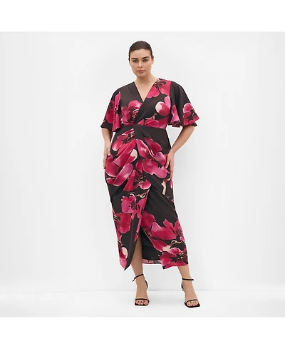 City Chic Women's Braelynn Print Maxi Dress