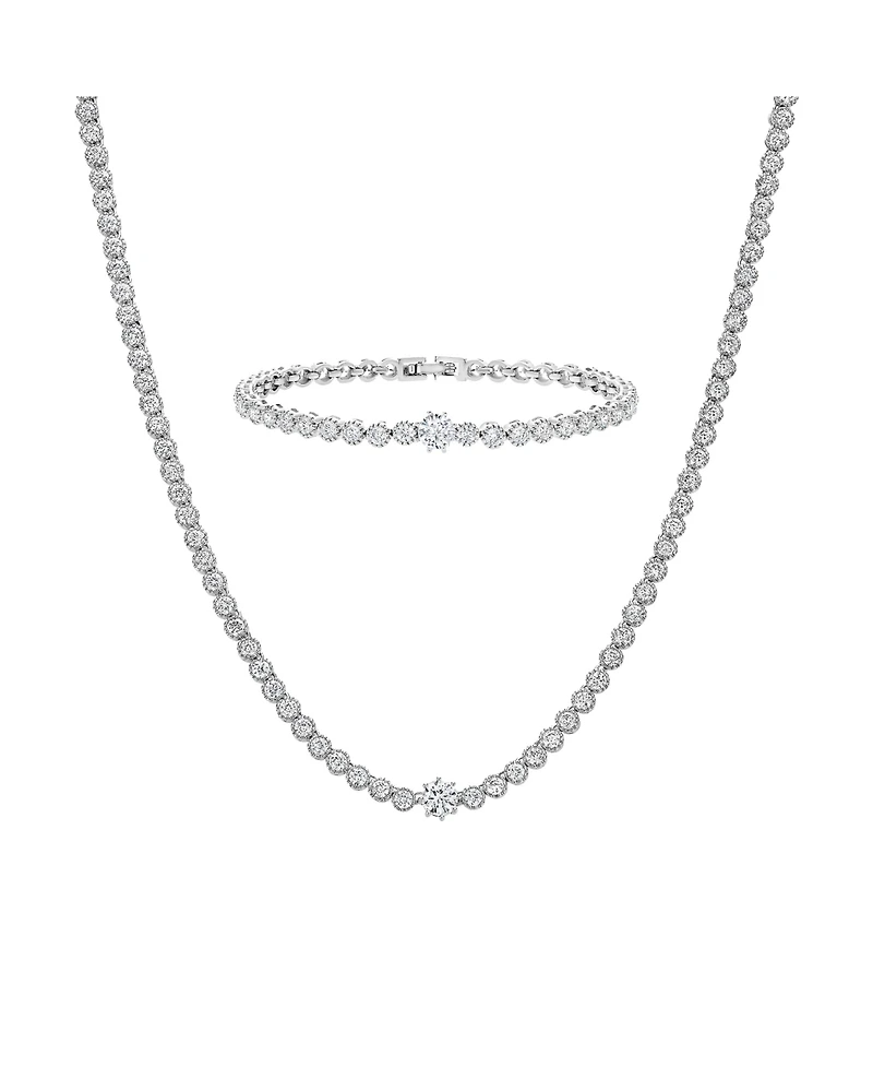 Draft - Bearfruit Jewelry Celeste Tennis Necklace & Bracelet Set Holiday Gift Idea