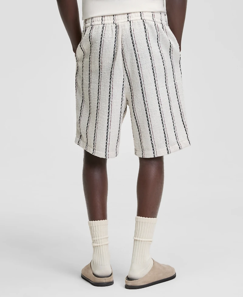 Mode of One Men's Striped Relaxed 9" Pull-On Shorts, Macy's Exclusive