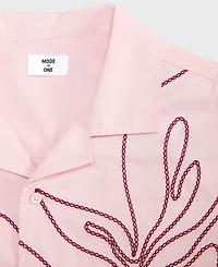 Mode of One Men's Cotton-Blend Printed Relaxed Camp Shirt, Macy's Exclusive