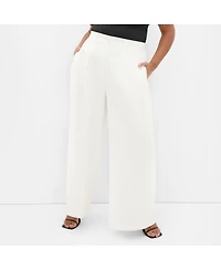 City Chic Women's Plus Abbie Fully Lined Wide Leg Pant