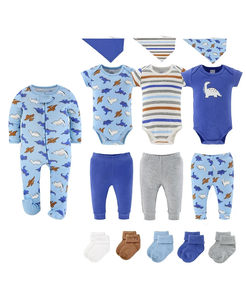 The Peanutshell Baby Boy Dino 15-Piece Clothes Set