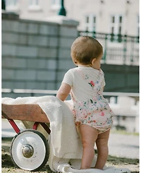 Deux par Baby Girls Cotton Jersey Onesie and Muslin Overall Set