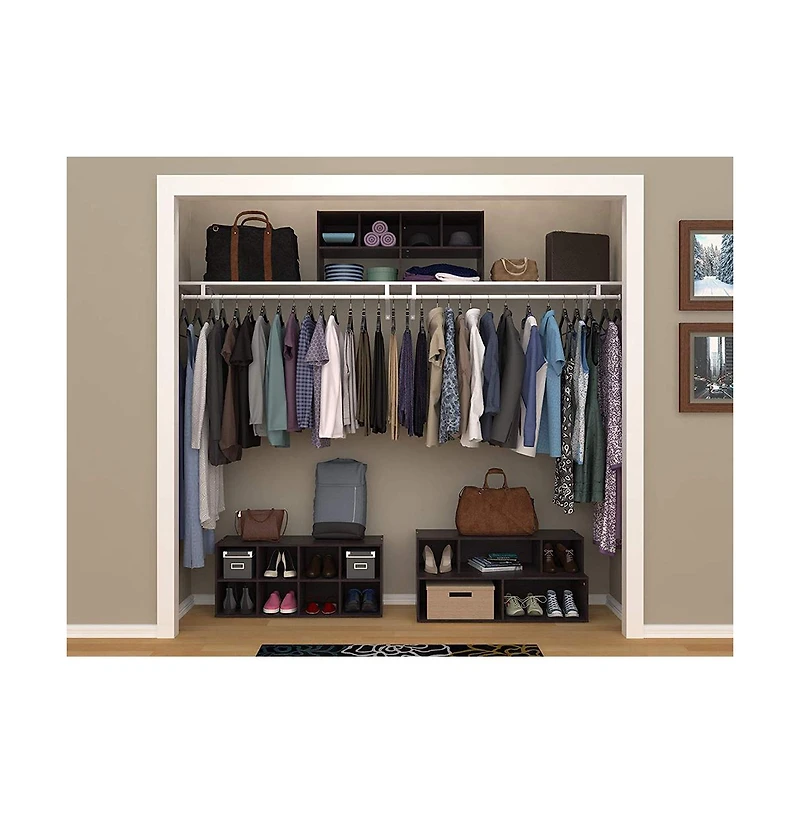 ClosetMaid 508200 Shelf Organizer with Shoe Rack and Cube Storage, Espresso