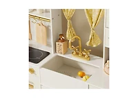 Tiny Land Iconic Wooden Play Kitchen – Cream Pretend Cooking Set for Kids