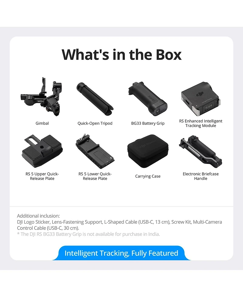 Dji Rs 5 Gimbal Combo Kit with Ai Tracking Module and Briefcase Handle