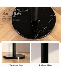 Yigii Heavy-Duty Marble Base Coat Rack with 12 Hooks & Detachable Umbrella Holder