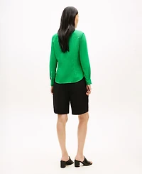 Tommy Hilfiger Women's Classic Poplin Roll-Tab Long-Sleeve Shirt