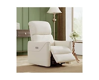 gaomon Power Recliner Chair Swivel Glider, Upholstered Faux Leather Nursery Reclining Sofa Chair with Charging Port