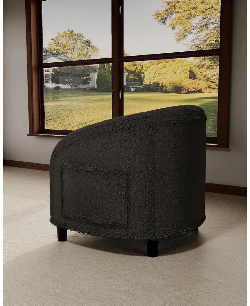 gaomon Accent Chair Barrel Boucle Chair Club Chair Sherpa Armchair Suitable for Living Room Bedroom Reception Room Office