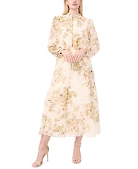 Msk Plus Split Crewneck Tiered Dress