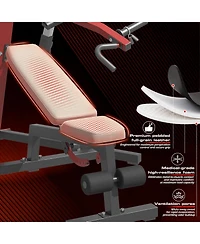 Aecojoy 3-in-1 Adjustable Weight Bench Chest Press Workout Machine for Home Gym