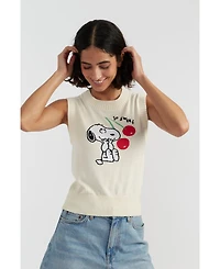 Chinti & Parker Women's Cotton Snoopy Cherry Tank