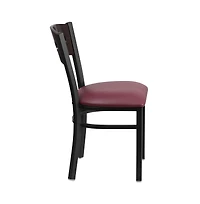 Emma+Oliver Decorative 3 Circle Back Metal Restaurant Dining Chair