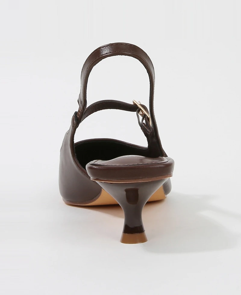 Berness Womens Corrie Kitten Heel Mj Slingbacks