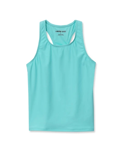 Lands' End Girls Chlorine Resistant Racer Back Tankini Swim Top