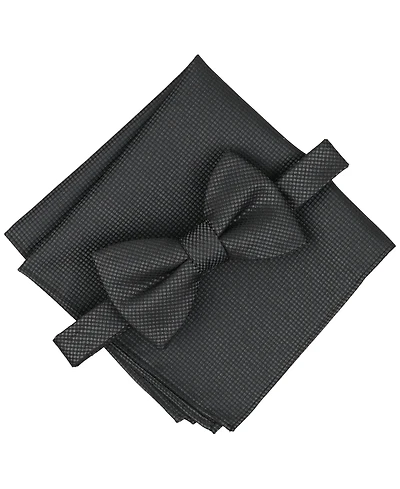 Alfani Men's Wolfe Solid Bow Tie and Pocket Square, 2-Piece Set, Macy's Exclusive