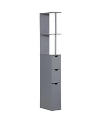 Rainsken Narrow Side Bathroom Storage Cabinet