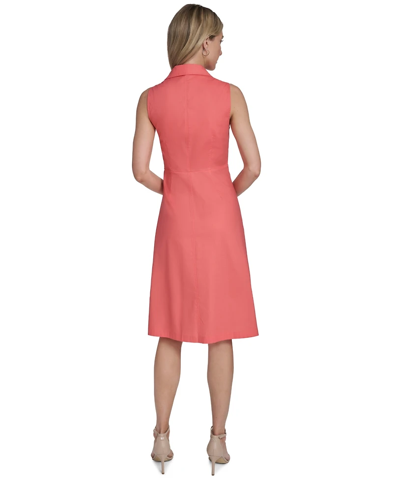 Calvin Klein Women's Twist-Front Sleeveless Dress